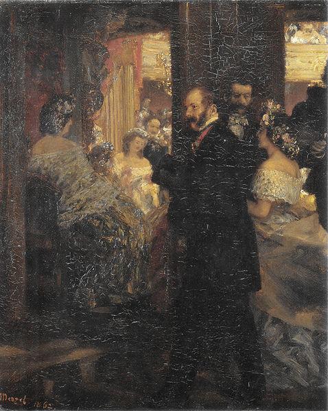Adolph von Menzel Im Opernhaus oil painting image